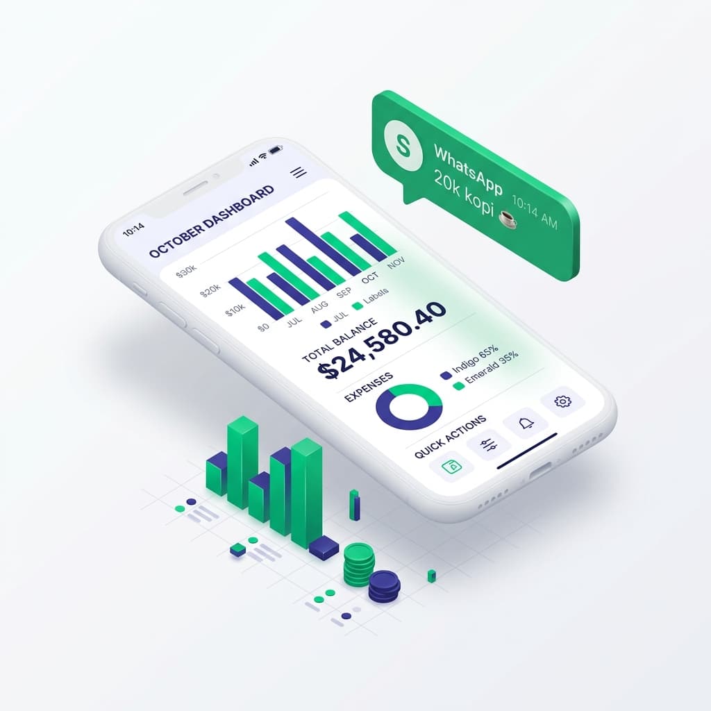 Smartphone scanning receipt mockup